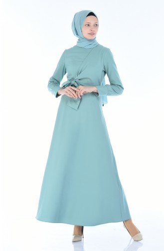 Green Almond Hijab Dress 2080-03