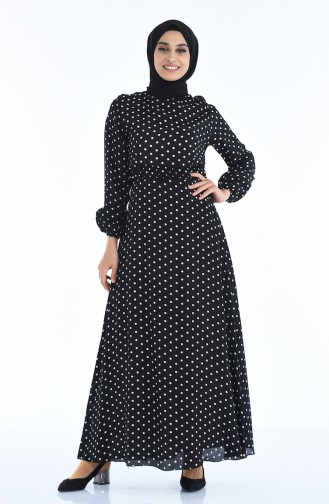 Black Hijab Dress 8345-01