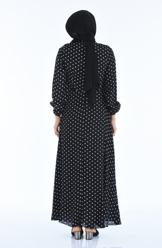 Polka Dot Kleid 8345-01 Schwarz 8345-01