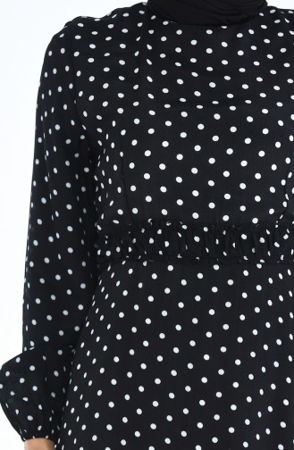 Polka Dot Kleid 8345-01 Schwarz 8345-01