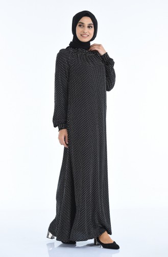 Black Hijab Dress 8347-01
