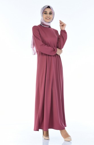 Dusty Rose Hijab Dress 8370-04