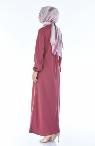 Dusty Rose Hijab Dress 8370-04