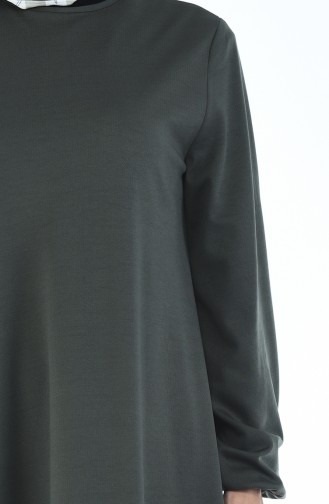 Khaki Hijab Dress 8370-05