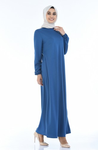 Indigo Hijab Dress 8370-07