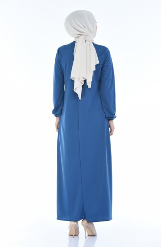 Indigo Hijab Dress 8370-07