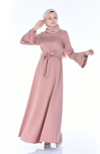 Dusty Rose Hijab Dress 8Y3830400-02