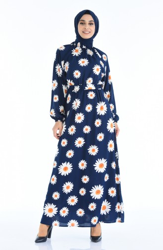 Khaki Hijab Dress 1046F-01