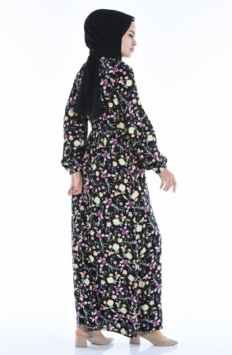 Black Hijab Dress 1046J-03