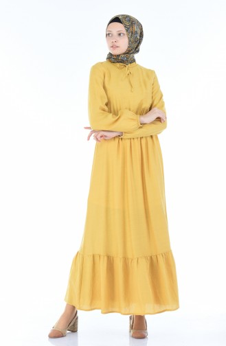 Mustard Hijab Dress 1957-01