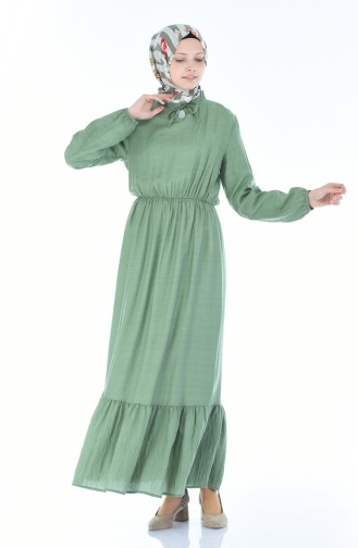 Gummi Kleid aus Aerobin Stoff 1957-02 Grün 1957-02