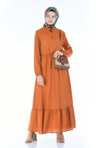 Gummi Kleid aus Aerobin Stoff  1957-03 Orange 1957-03