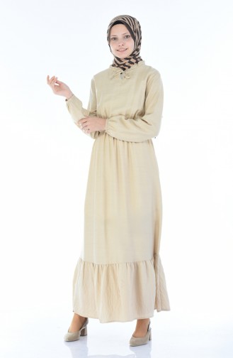 Beige Hijab Dress 1957-04