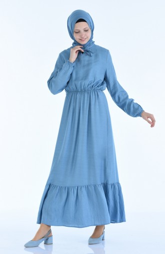 Gummi Kleid aus Aerobin Stoff 1957-06 Babyblau 1957-06