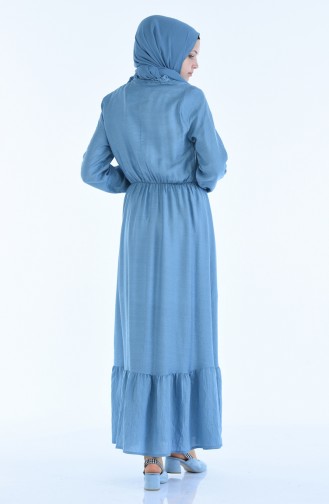 Gummi Kleid aus Aerobin Stoff 1957-06 Babyblau 1957-06