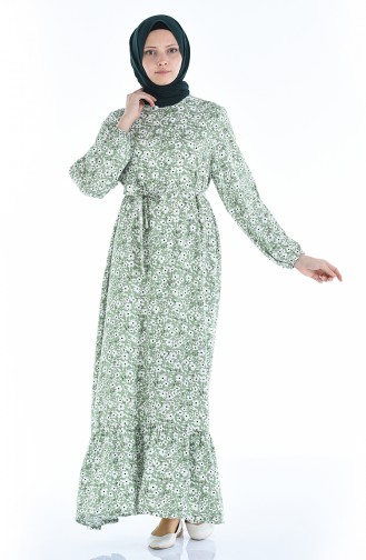 Green Hijab Dress 4250-03