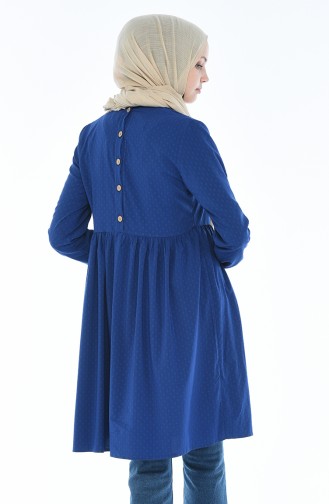 Geraffte Tunika 1262A-01 Blau 1262A-01