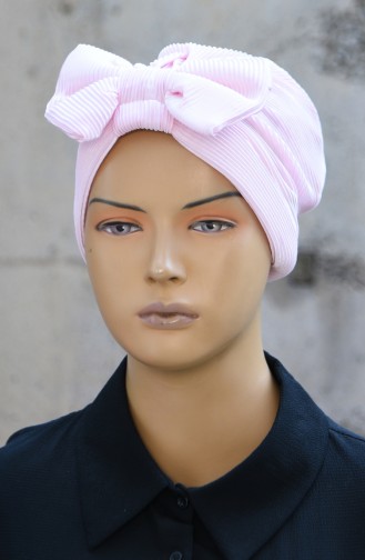 Bonnet mit Plissee 1045-03 Puder Rosa 1045-03