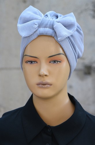 Bonnet Plissé avec Noeud 1045-07 Gris 1045-07