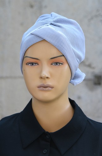 Bonnet Plissé avec Noeud 1045-07 Gris 1045-07