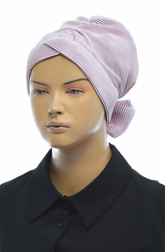 Bonnet Plissé avec Noeud 1045-10 Violet 1045-10