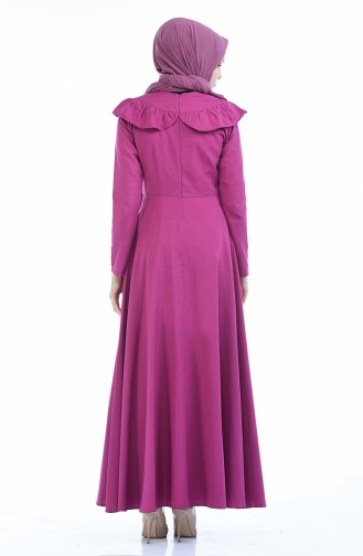 Fuchsia Hijab Dress 7203-13