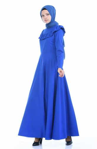 Saxe Hijab Dress 7203-15