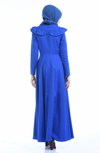 Saxe Hijab Dress 7203-15