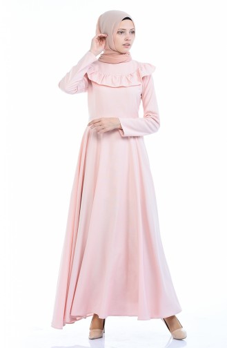 Powder Hijab Dress 7203-17
