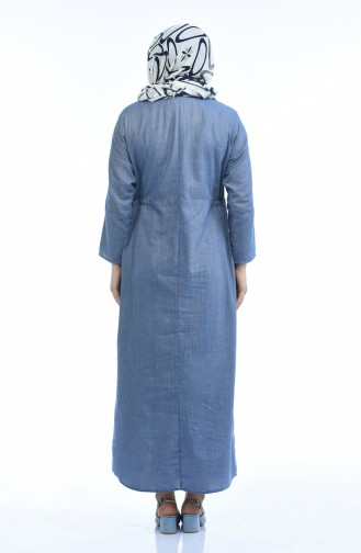 Ice Blue Hijab Dress 0315-06