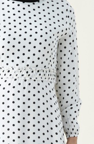 Polka Dot Kleid 8345-02 Weiss 8345-02