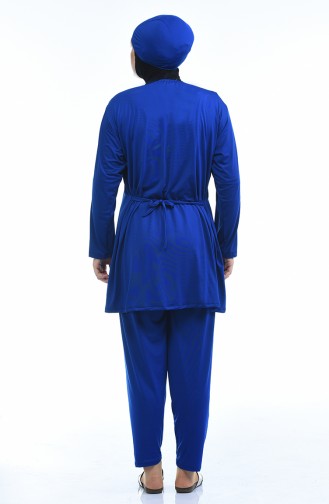 Saks-Blau Hijab Badeanzug 0117-01