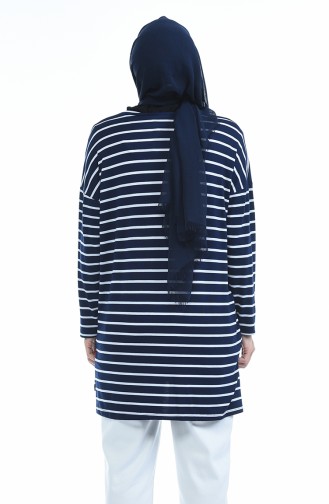 Çizgili Tunik 5265A-04 Lacivert