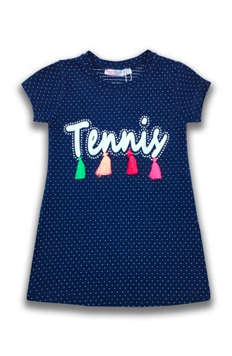 Kız Çocuk Tennis Detaylı Elbise E0026A Lacivert