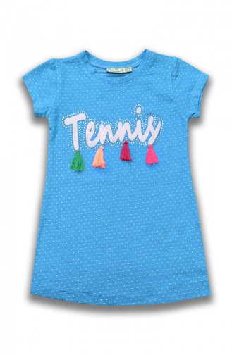 Kız Çocuk Tennis Detaylı Elbise E0027A Su Yeşili