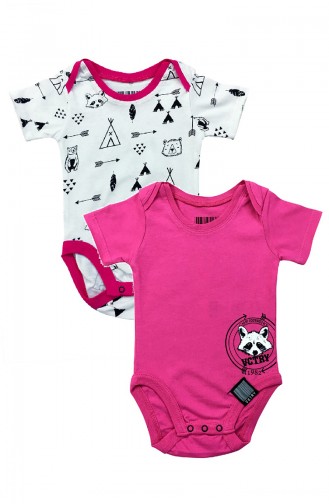 Kız Bebek 2 Li Atlet Body Set A6335 Pembe