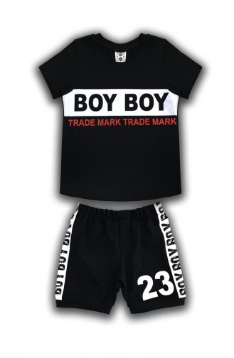 Baby Boy Detaillierter Set E0574 Schwarz 0574