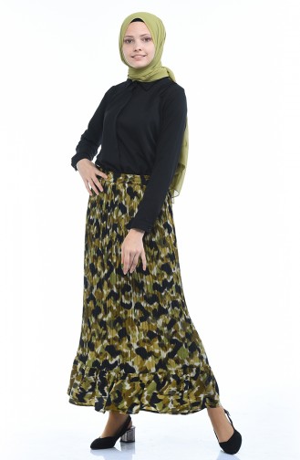 Oil Green Skirt 60528-01