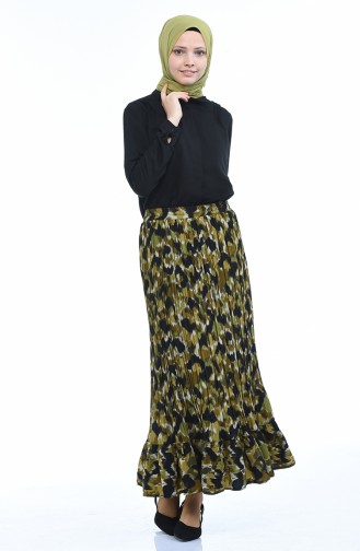 Oil Green Skirt 60528-01