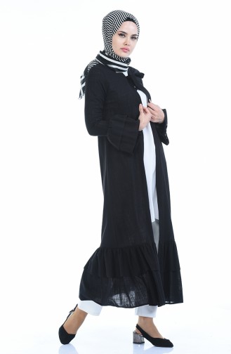 Abaya lin 5003-01 Noir 5003-01