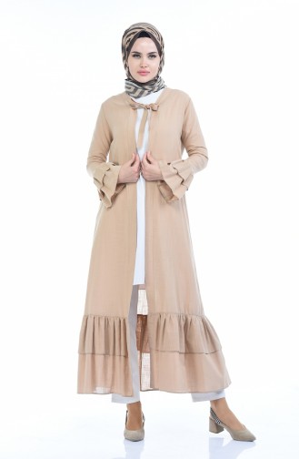 Sommerliches Leinen Abaya 5003-03 Beige 5003-03