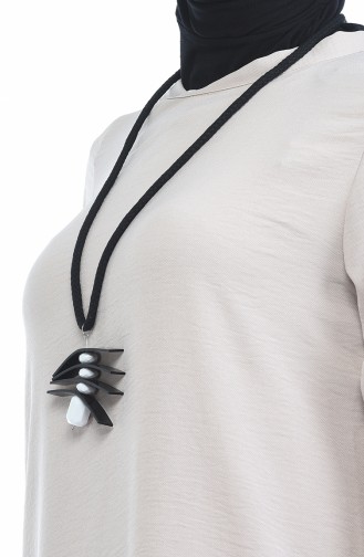 Collier Pour Femme F114 Noir Blanc 114