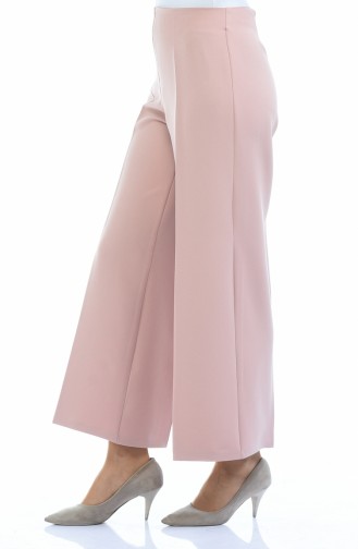 Pantalon Large a Fermeture Cachée 0893-04 Rose Pâle 0893-04