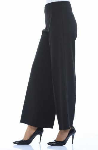 Hidden Zipper wide-leg Pants 0893-05 Black 0893-05