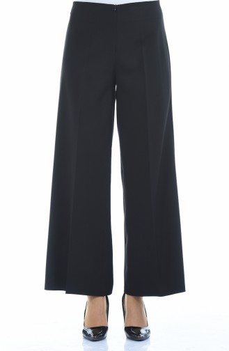 Pantalon Large a Fermeture Cachée 0893-05 Noir 0893-05