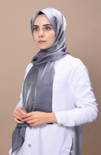 Parlak Abiye Şal 2330-26 Koyu Gri