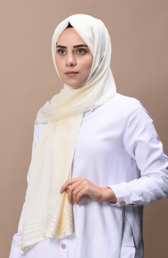 Châle Mousseline a Paillettes 13084-13 Creme 13084-13