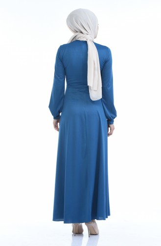 Indigo Hijab Dress 0157-07