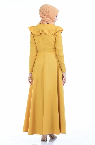 Robe Détail Froufrous 7203-14 Jaune 7203-14