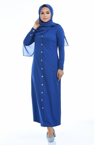Blue Hijab Dress 1227-04